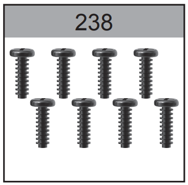 238 2.3x8mm Round Head Screw For Hospeed 1/18 HS18-01 18-02 18-03 H18-21 H18-22 H18-51 etc rc car parts