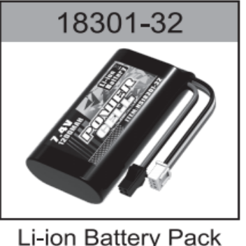 18301-32 7.4V 1200mAh Li-Po Battery (with Protection Board) For hospeed 18301 Parts
