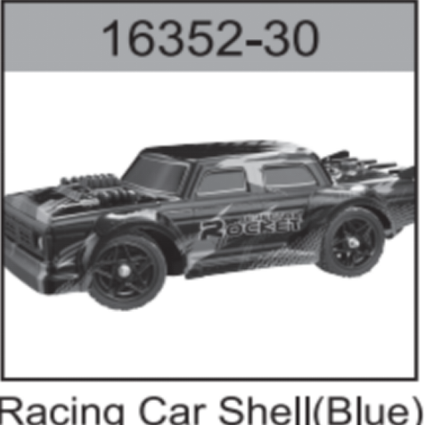 16352-30 Drift Car Body Shell (Blue, with Lights) For hospeed 16352 Parts
