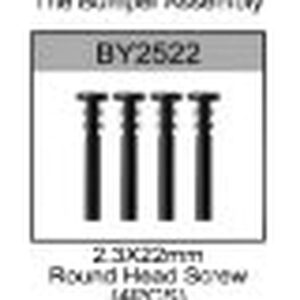 BY2522 2.3x22mm Half Thread Round Head Screw For Hospeed 1/18 rc car
