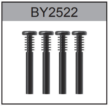 BY2522 2.3x22mm Half Thread Round Head Screw For Hospeed 1/18 HS18-01 18-02 18-03 H18-21 H18-22 H18-51 etc rc car parts