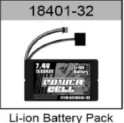 18401-32 7.4V 1500mAh Li-Po Battery (1/18 Brushless Version) For hospeed 18401 Parts