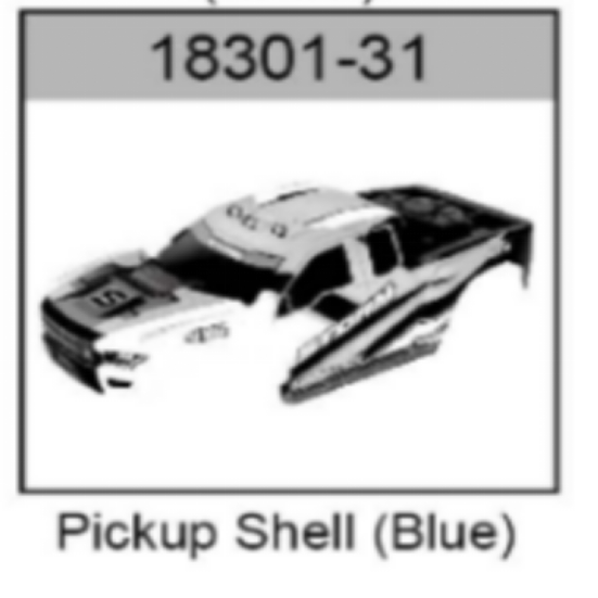18301-31 Pickup Truck Body Shell (Blue) For hospeed 18301 Parts