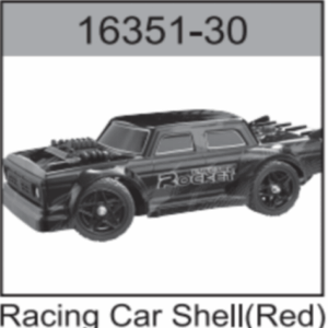 16351-30 Drift Car Body Shell (Red, with Lights) For hospeed 16351 Parts