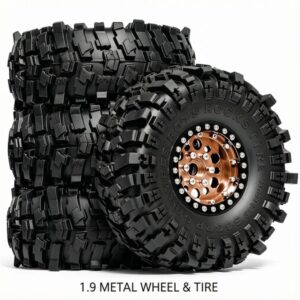 1.9 inch Metal Wheel Hub + African Lion Tire 118mm for 1/10 Crawler TRX4 SCX10