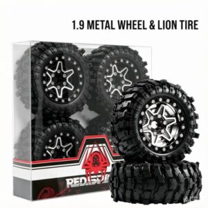 1.9 inch Metal Wheel + African Lion Tire 88mm for MJX H12Y H12P WPL C24