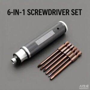 Titanium Plated Magnetic 6-in-1 Model Screwdriver Set 1.5 2.0 2.5 3.0mm Hex