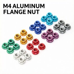 M4 Aluminum Flange Nut Lock Nut Anti-Slip for 1/10 RC Car Upgrade