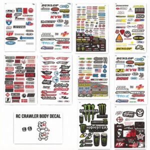 1/10 RC Crawler Body Sticker Decal for SCX10 TRX4 TRX6 KM4 Drift Decals