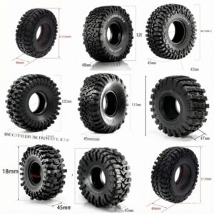 1.9 inch RC Crawler Tire Skin Dragon Claw for Yikong TRX4 SCX10 90046 with Foam