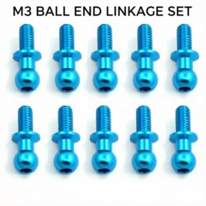 M3 Thread Ball End Linkage Rod 10pcs Set for Sakura D5 Tamiya TT01 TT02 W25