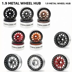 1.9 inch Metal Wheel Hub 1/10 Scale Tire for RC Crawler SCX10 TRX4 90046 D90 MJX H12Y