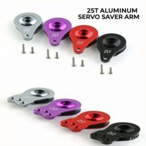 25T Aluminum Alloy Adjustable Servo Saver Upgrade Servo Arm Lever W69 for 1/10 RC Car