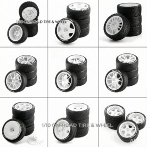 1/10 On-Road Tire & Wheel Unmounted for Ford Mustang Tamiya TT02 Kyosho HPL