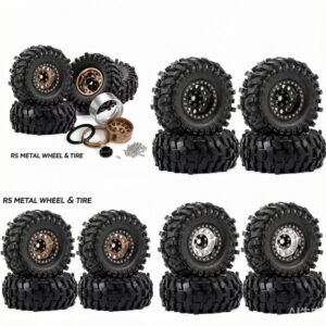 1/10 RS Crawler Metal Wheel Hub + Tire Skin R258 for AXIAL SCX10 III Bronco TRX4