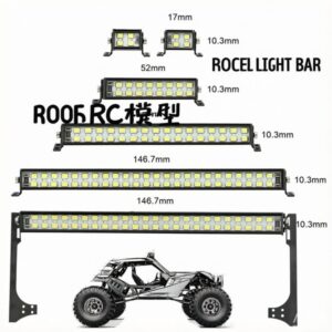 1/10 RC Crawler Roof Light Bar Dual Row LED Spot Light for Jeep SCX10 D90 TRX4