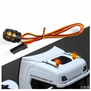 RS 1/14 RC Truck Warning Light 360 Rotating Strobe Light for Tamiya Truck R190