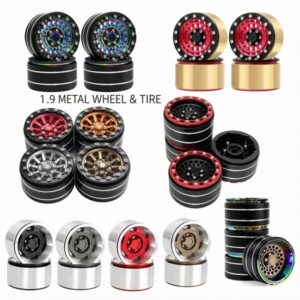 1.9 inch Metal Wheel Hub & Tire for 1/10 Crawler SCX10 TRX4 90046 D90