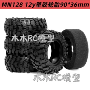1/12 RC 1.9 inch Plastic Tire 90x36mm Skin for WPL MN128 MJX H12Y