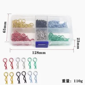 RC 1/10 Colorful Body Clip R-Clip Shell Clip 10pcs Box for Nitro Electric Car