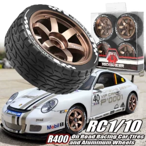 RS 1/10 Tire FW06 Metal Wheel XV02 94123 Tamiya TT01 Grip Tire R400