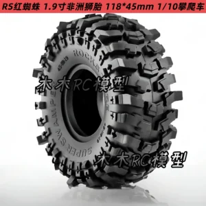 RC 1/10 Crawler 1.9 inch Rubber Tire 118x45mm African Lion Tire Skin