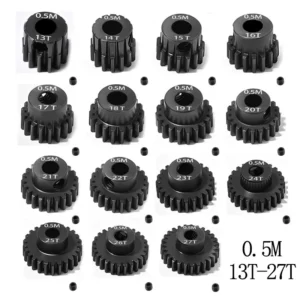 RC 0.5 Module 45# Steel Pinion Gear 3.175mm Bore 13T-27T