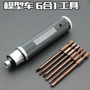 Titanium Plated Magnetic 6-in-1 Screwdriver Flat/Philips/Hex RC Tool
