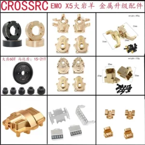 CROSSRC 1/8 EMOX5 Argali Crawler Upgrade Brass Front Rear Axle Weight