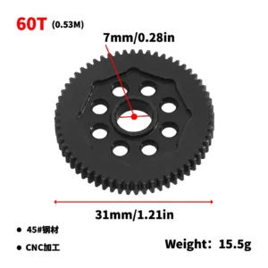 1/14 Off-Road Short Course Upgrade LC Racing 60T Metal Spur Gear L6005