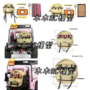 RC Crawler Scale Spare Tire Bag Decor for TRX4 Yikong CROSSRC MK07 H8H