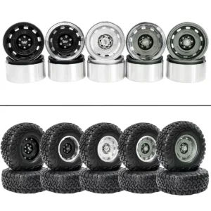 2.2 inch Black Mud Retro Metal Wheel for Tank 300 Yikong CROSSRC H8H SCX10 TRX4