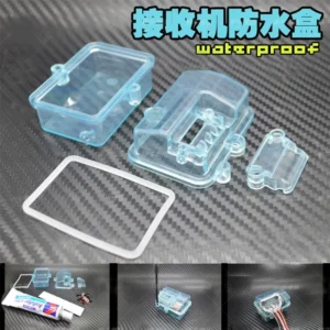 RC Car Sealed Transparent Receiver Waterproof Box for SCX10 D90 727