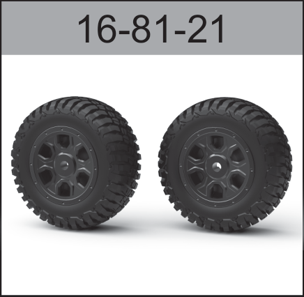 16-81-21 Short card tires (models 81-84) For Hospeed 1:16 HS16-81 to HS16-83 HS16-81MAX HS16-91MAX Short Course truck parts