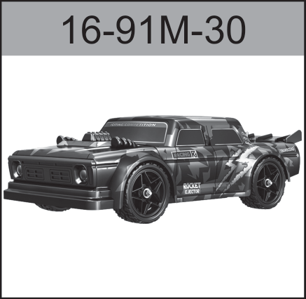16-91M-30 Brushless Drift Car Body (Black) For Hospeed 1:16 HS16-81 to HS16-83 HS16-81MAX HS16-91MAX Short Course truck parts