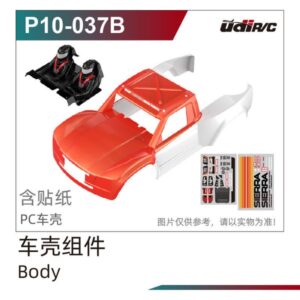 P10-037B PC Body Shell + Decals V3 1002P for UDI UD1002P S10 UD1002 SG1002P 1/10 RC Car Spare Parts