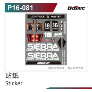 P16-081 Decal Sticker for UDIRC UD1613PRO RC Car Parts