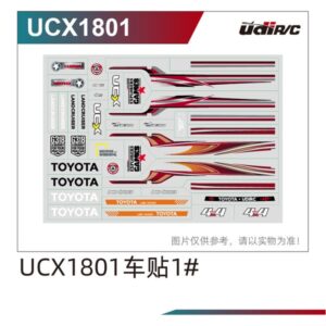 UCX1801-Decal1 UCX1801 Decal Sticker #1 for UDIRC UCX1801 UCX1801PRO RC Car Spare Parts