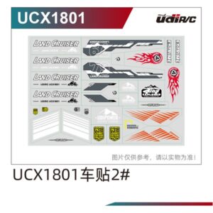 UCX1801-Decal2 UCX1801 Decal Sticker #2 for UDIRC UCX1801 UCX1801PRO RC Car Spare Parts