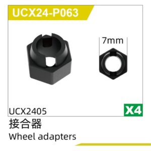 UCX24-P063 Hex Adapter 4pcs for UDIRC UCX2405 1/24 RC Car Spare Parts